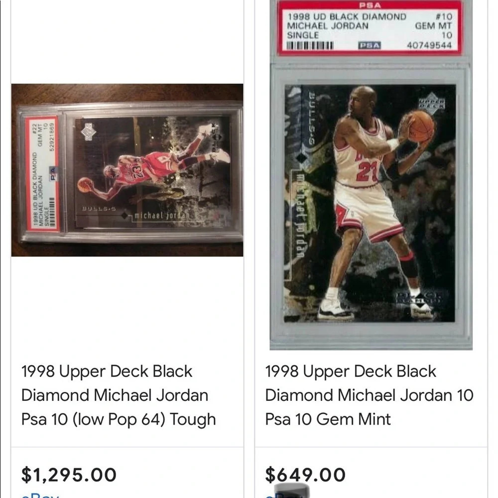 1990 Upper Deck Black Diamond Jordan Card #10 View 3